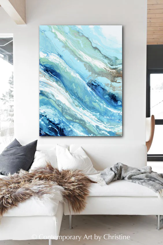 Ocean Wave Abstract Canvas