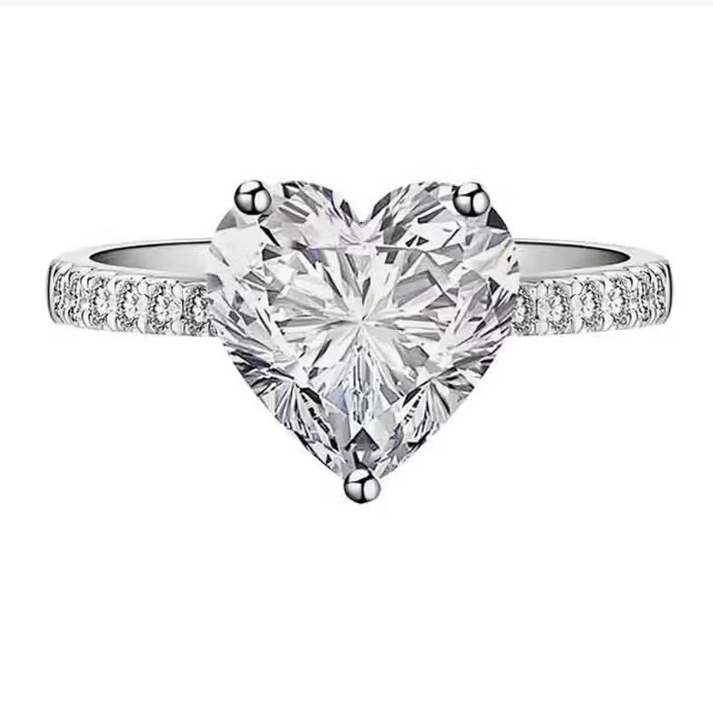 Customize Moissanite 925 Silver Ring 1Ct