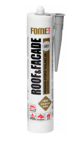 FOME FLEX ROOF&FACADE profesionalus hibridinis hermetikas, pilkas, 300 ml