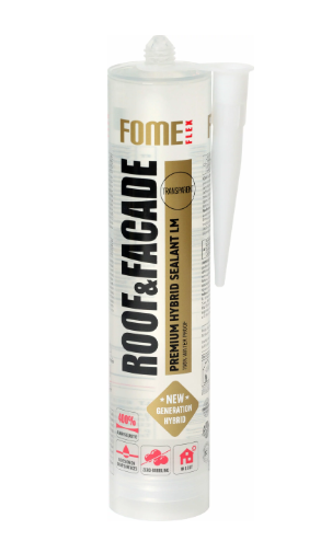 FOME FLEX ROOF&FACADE profesionalus hibridinis hermetikas, skaidrus, 300 ml