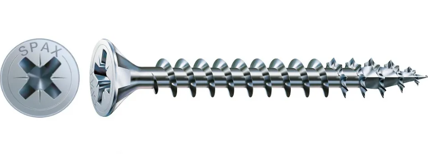 Medsraigtis SPAX pilnas sriegis, įl. galv., baltas cinkas (Ø2,5-3,5mm)