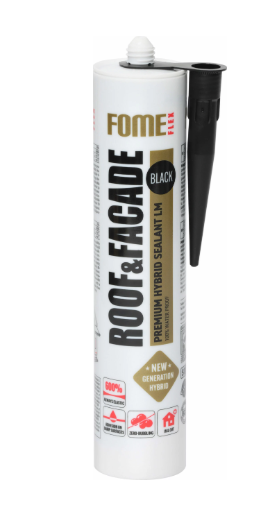 FOME FLEX ROOF&FACADE profesionalus hibridinis hermetikas, juodas, 300 ml