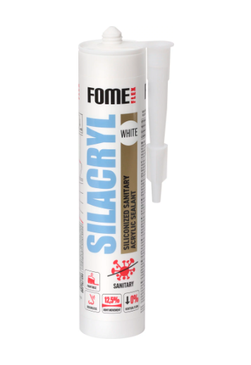 FOME FLEX SILACRYL silikonizuotas akrilinis hermetikas, baltas
