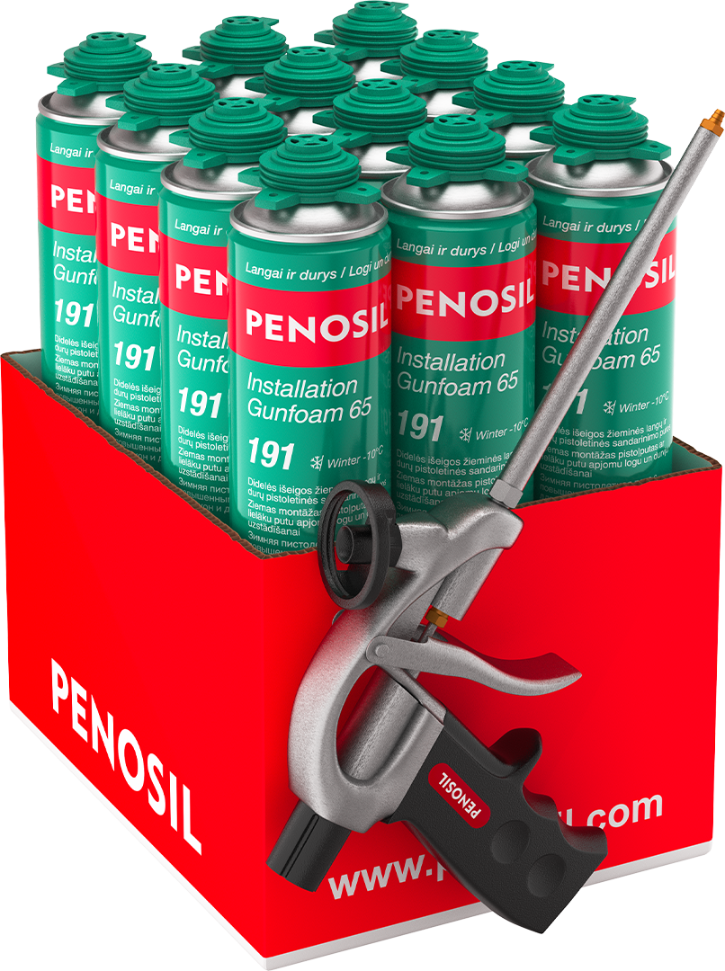 PENOSIL Installation Gunfoam 65 Winter 191 žieminės sandarinimo putos, 870 ml