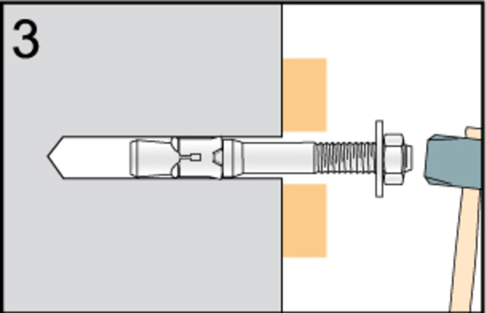 Rankovinis ankeris  (varžtas). M6 D8x70