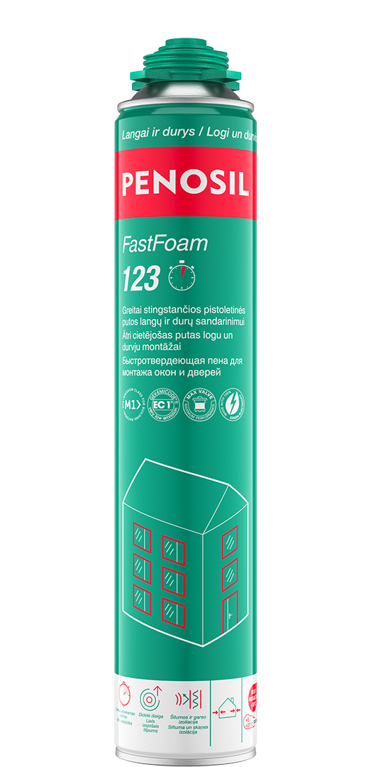 PENOSIL FastFoam 123 pistoletinės sandarinimo putos, 870 ml