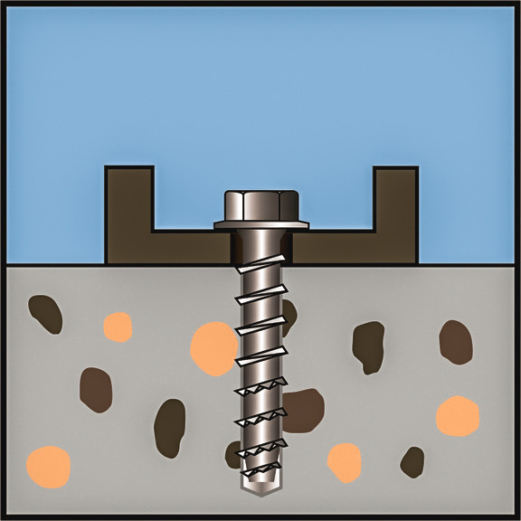 Betonstraigtis MMSplus-F 7,5x60/5/25.  įl. gal. TX40. (50vnt.)