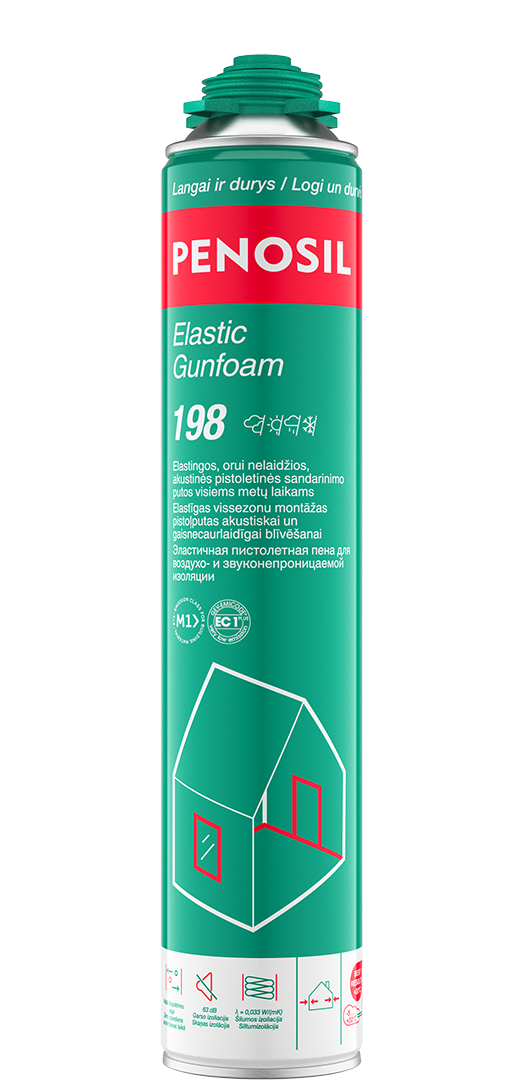 PENOSIL Elastic Gunfoam 198 elastingos sandarinimo putos, 800 ml