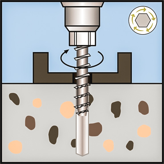 Betonsraigtis MMS plus - F 7,5x80/25/45 įl.gal. TX40  (50vnt.)