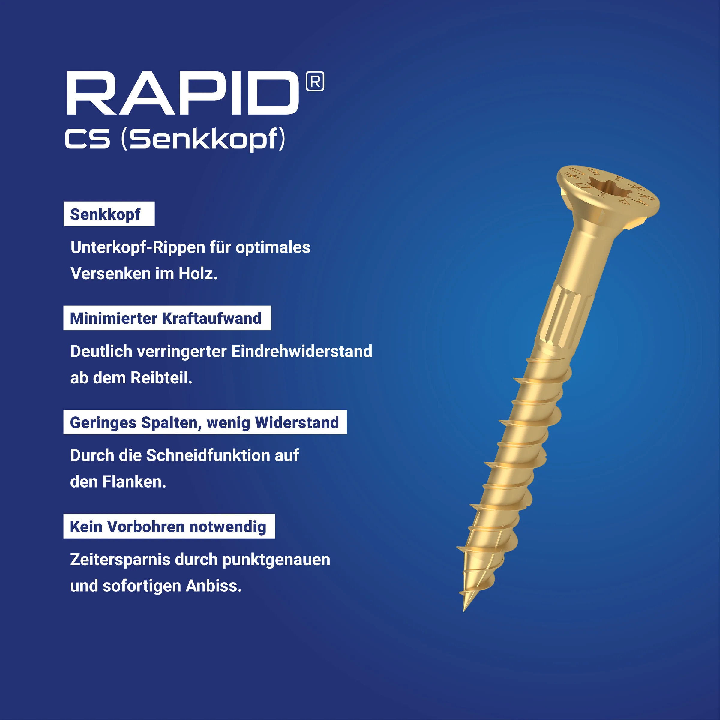 Medsraigtis RAPID Ø 6 Įl.galv. ZnG+ 