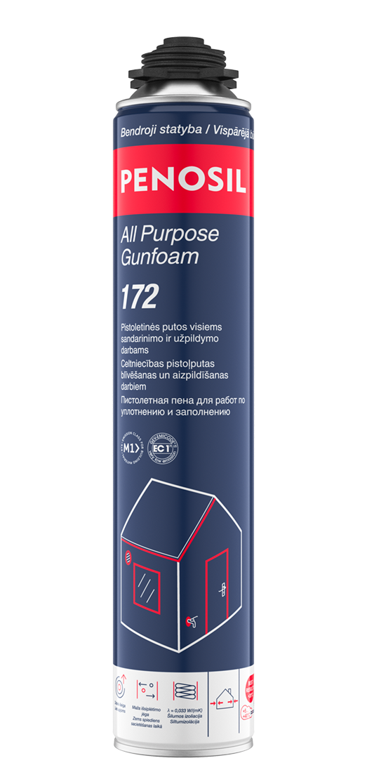 PENOSIL All Purpose Gunfoam 172 sandarinimo ir užpildymo putos, 750 ml