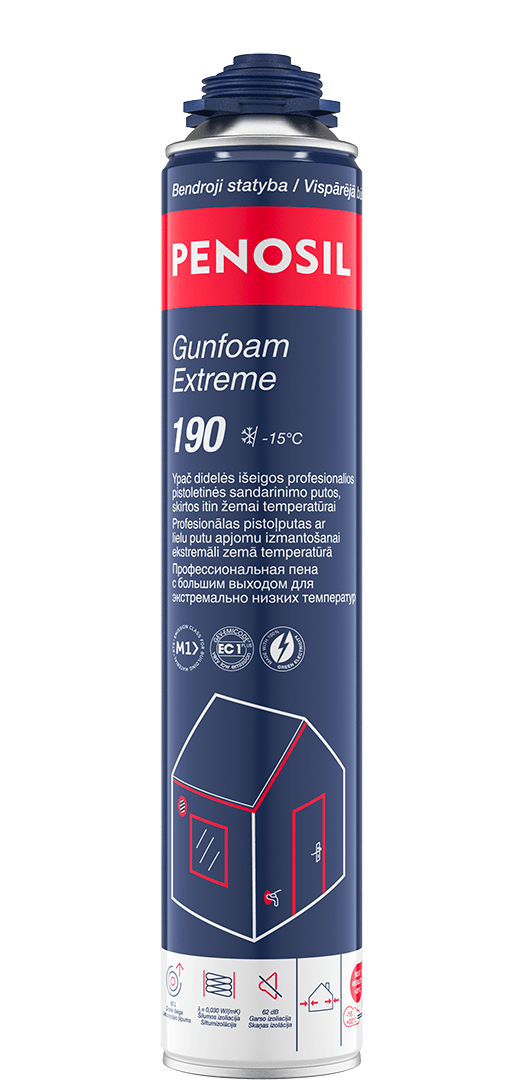 PENOSIL Gunfoam Extreme 190 - žieminės montavimo putos, 750 ml