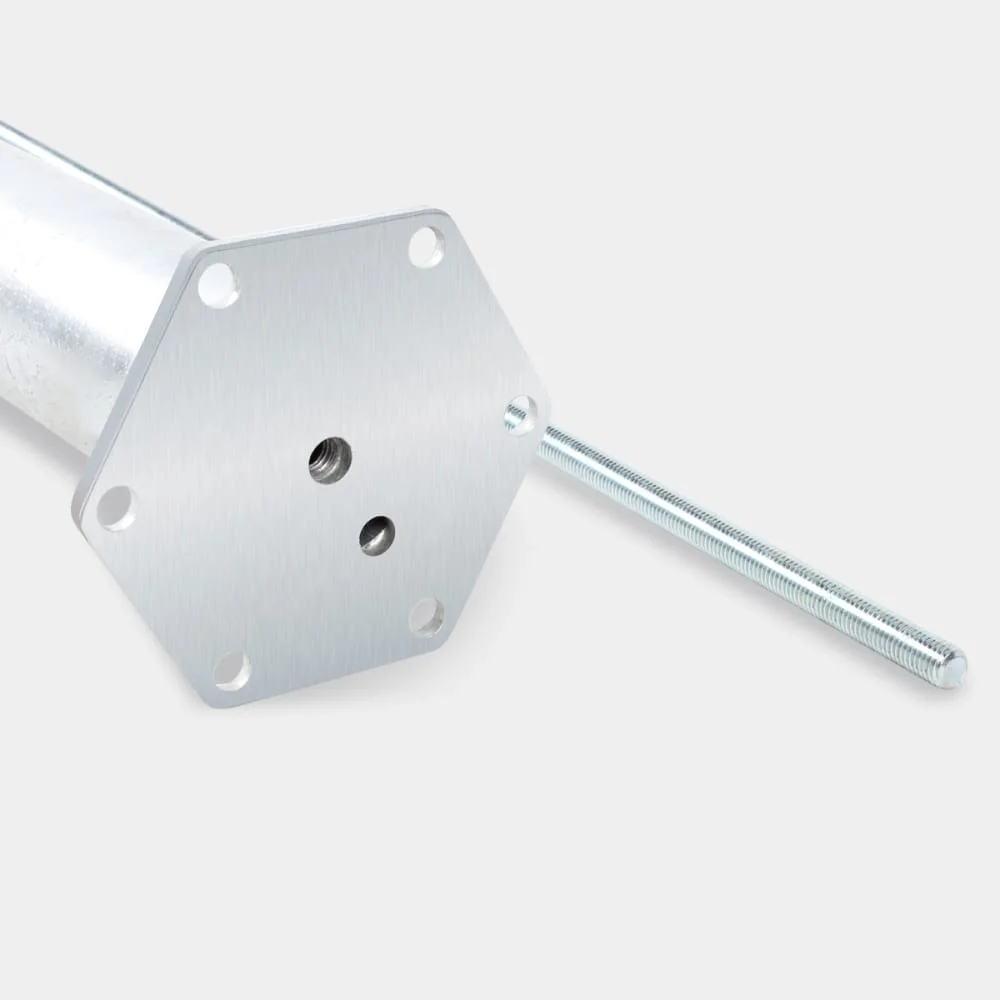 Įsukamas polius HEX 120mm M12 68x1300 2mm HDG 