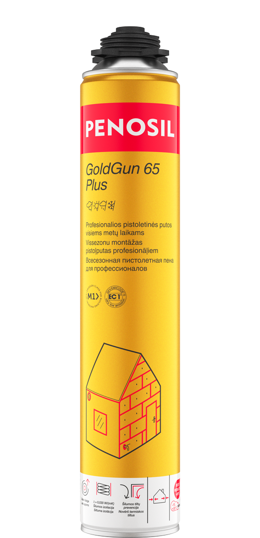 PENOSIL GoldGun 65 Plus didelės išeigos montavimo putos, 850 ml