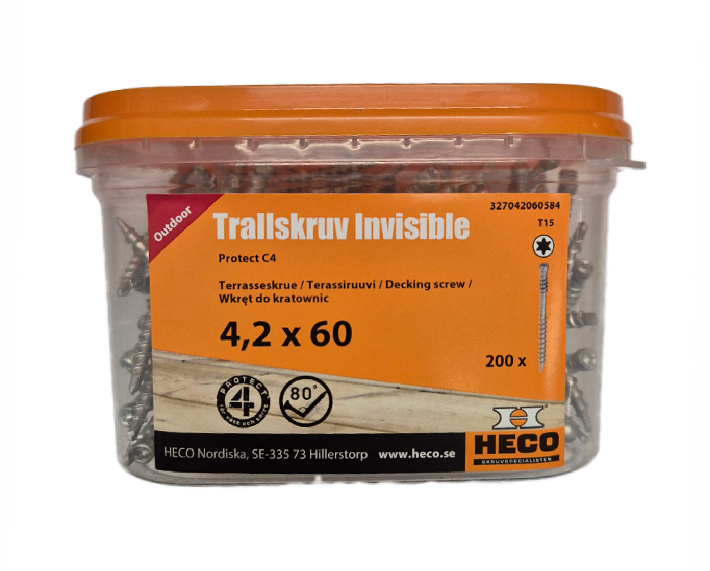 HECO medsraigčiai terasai, C4 padengimu; 4,2x60mm; (200vnt)