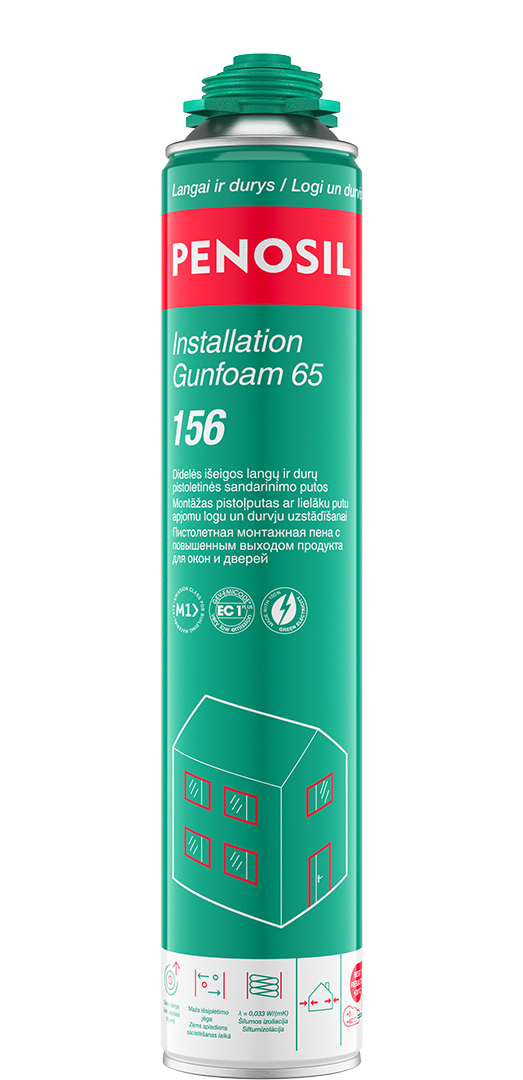 PENOSIL Installation Gunfoam 65 156 didelės išeigos sandarinimo putos, 870 ml