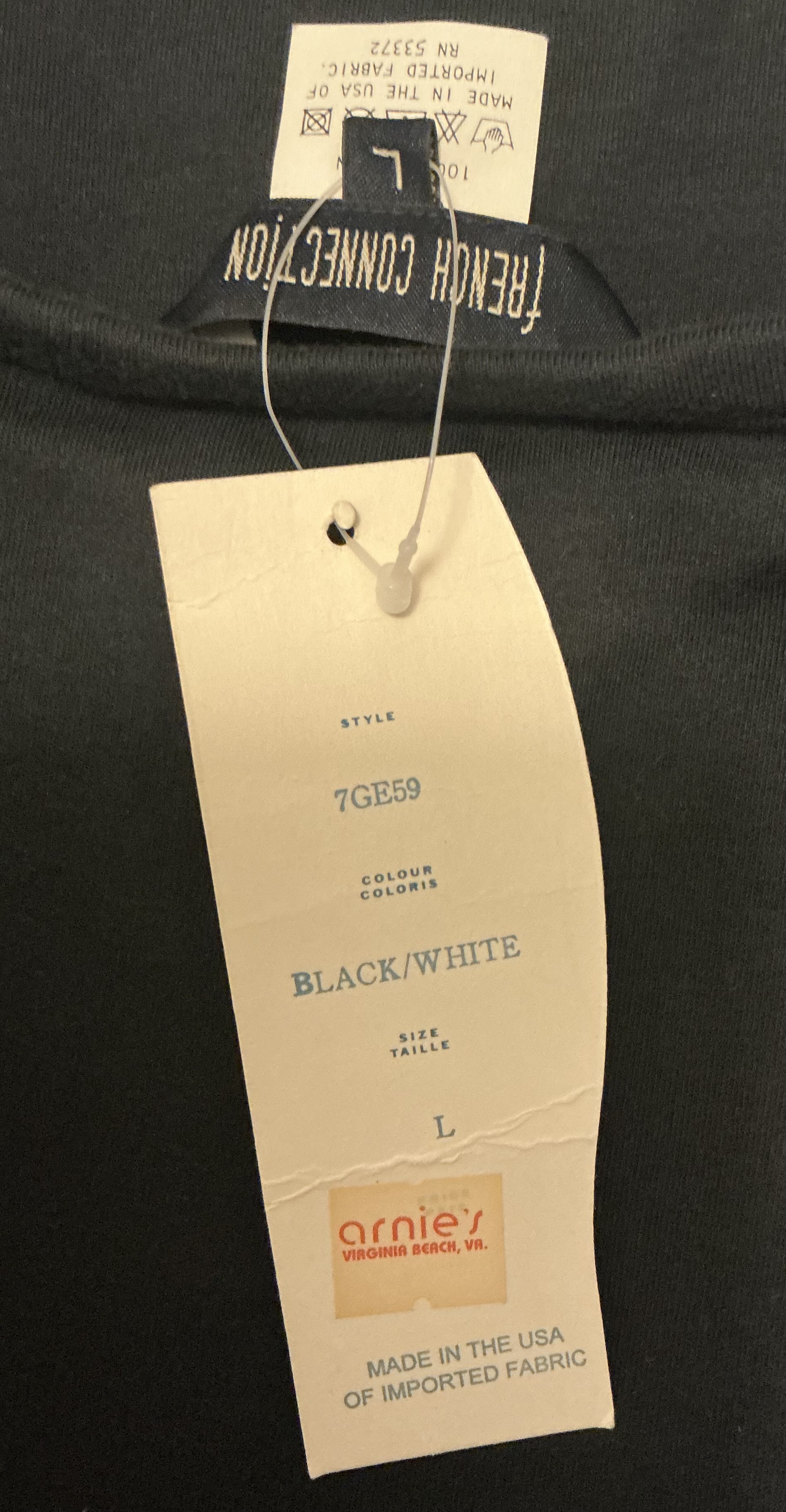 French Connection Black Crop Top with Original. Tags 