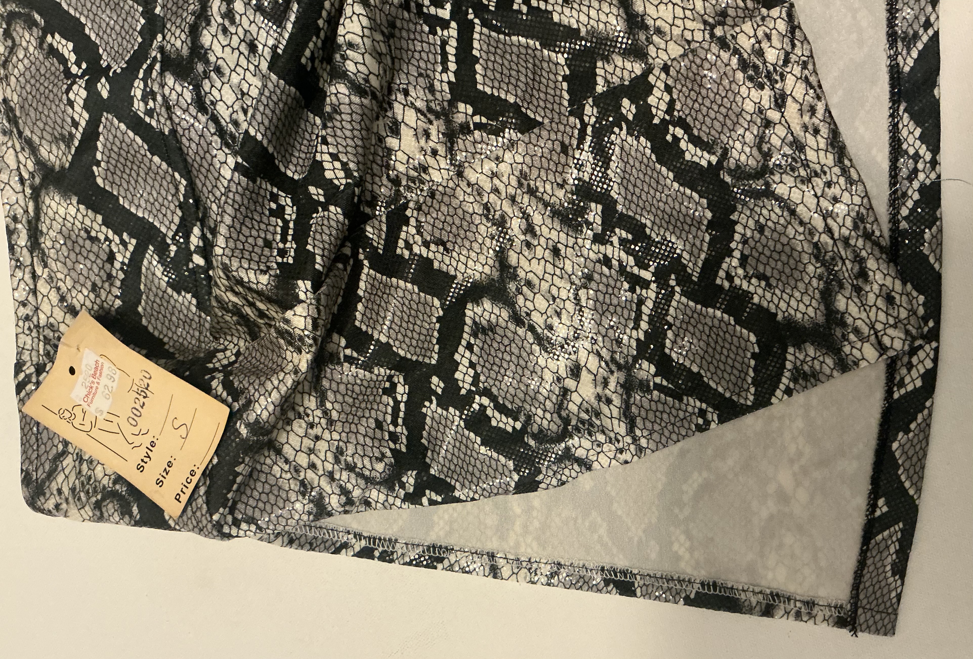 Snakeskin Mini Skirt - Small