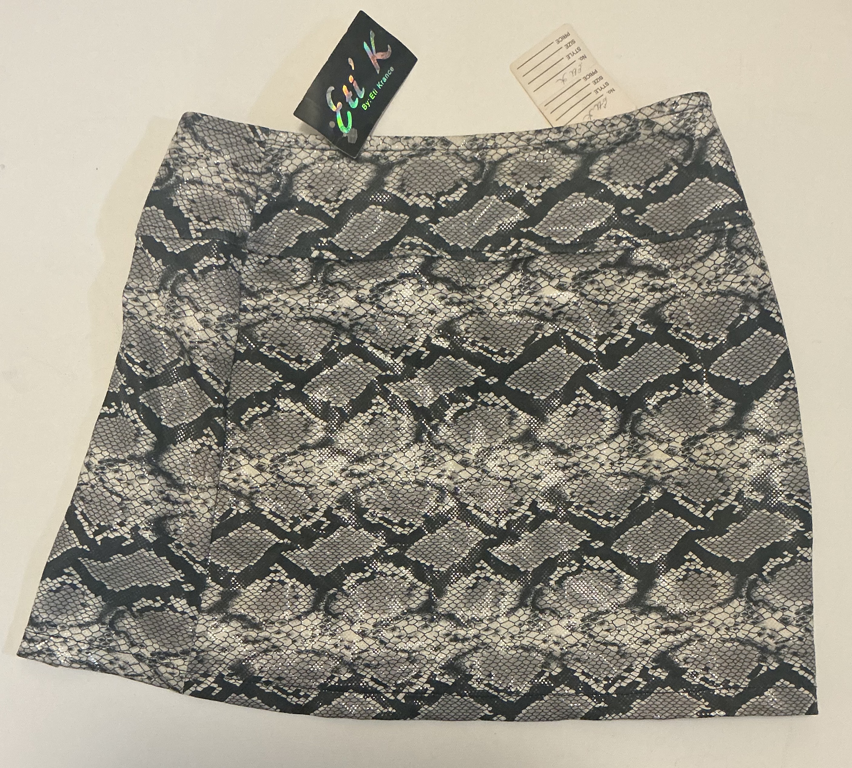 Snakeskin Mini Skirt - Small