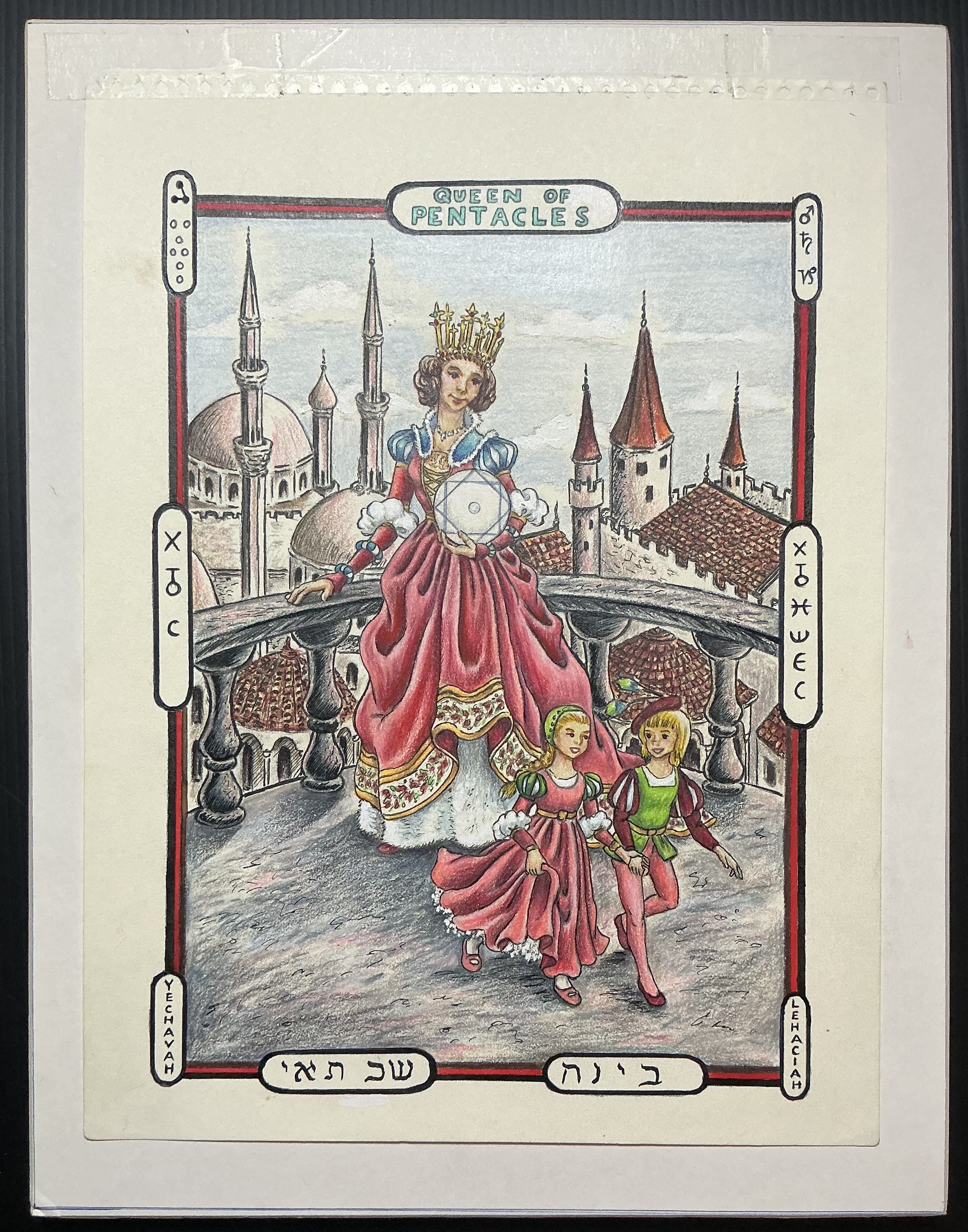 Queen of Pentacles Tarot Original Art