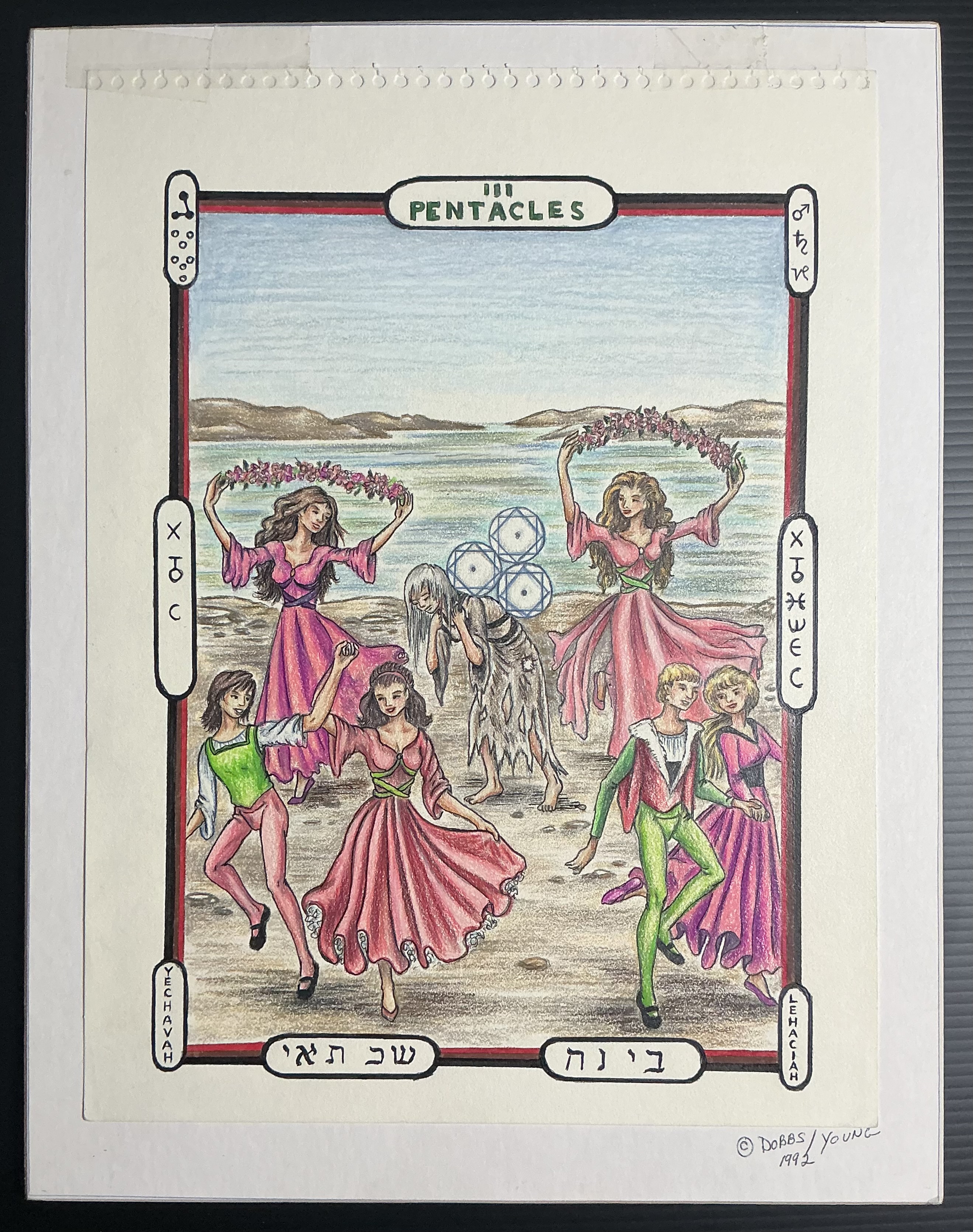 Ten of Pentacles Tarot Original Art - March