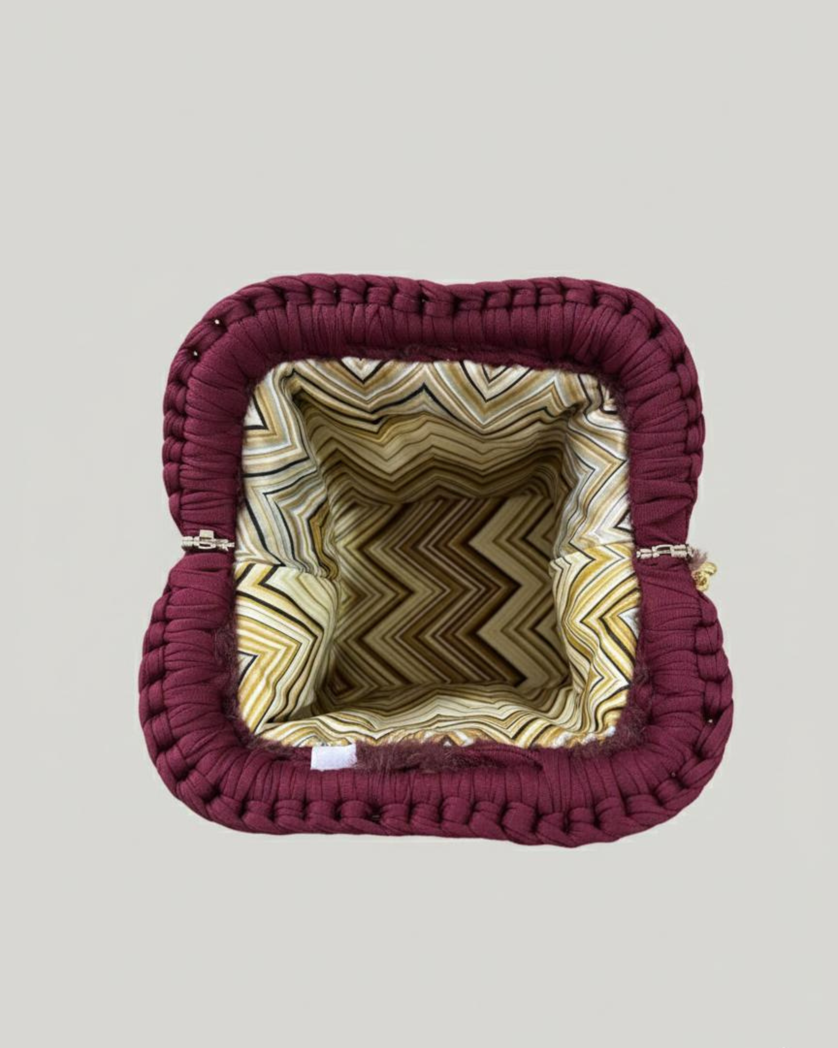 Clutch Bag in fettuccia + teddy