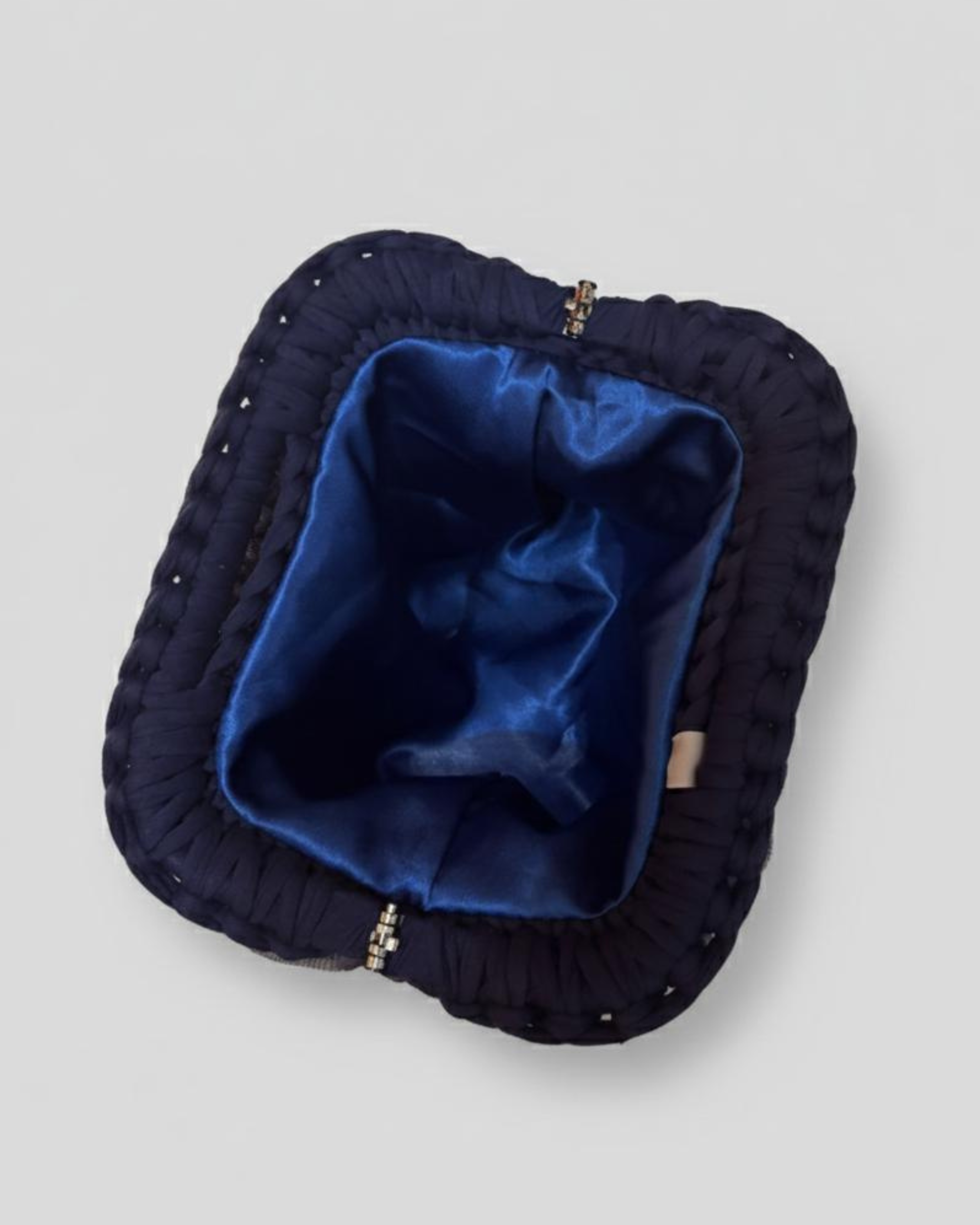 Clutch Bag in fettuccia + tulle