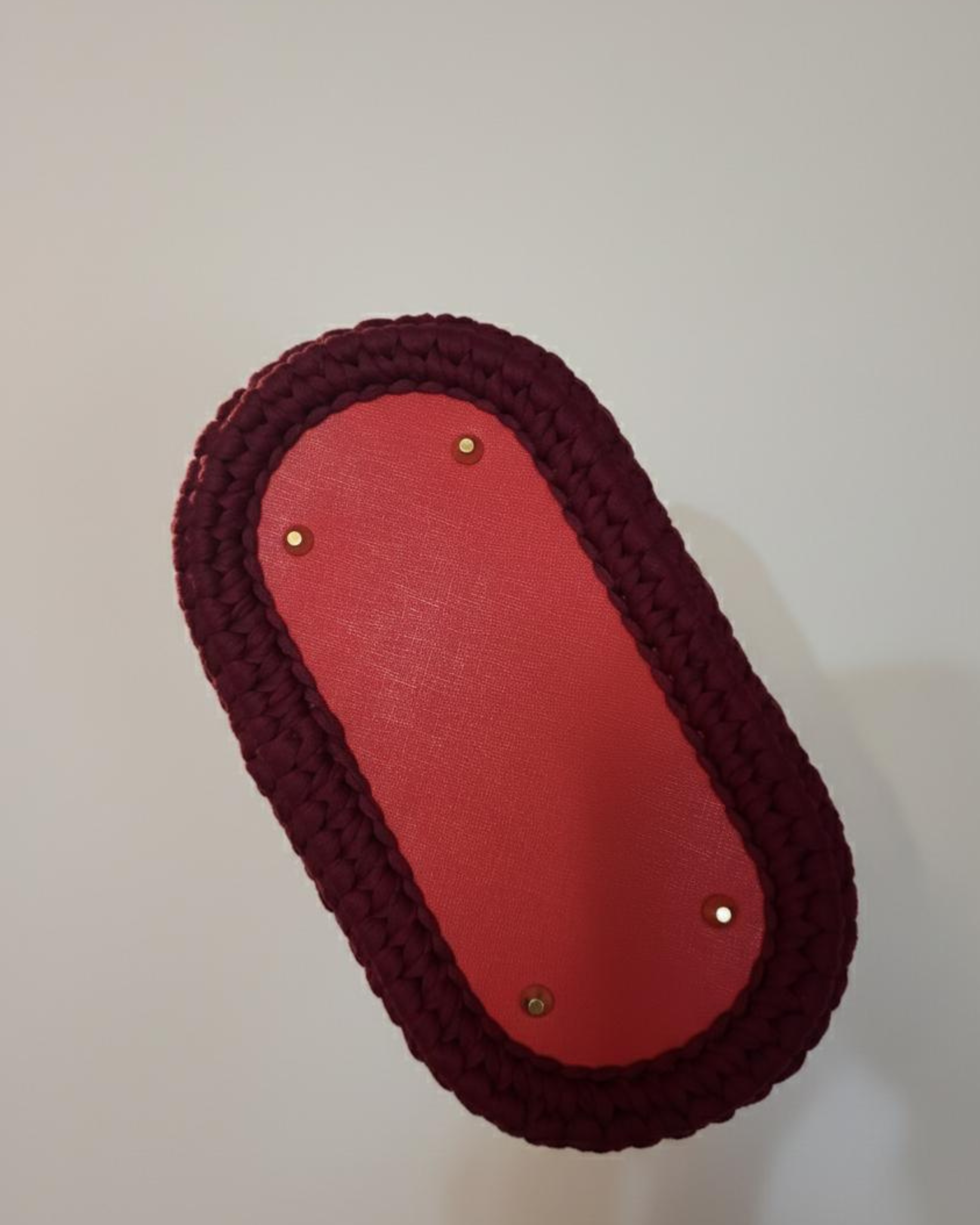 Clutch Bag in fettuccia motivo a cuoricini