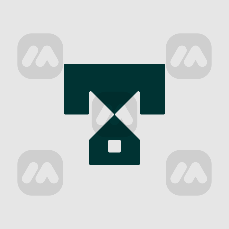 Letter T Monogram Logo with House