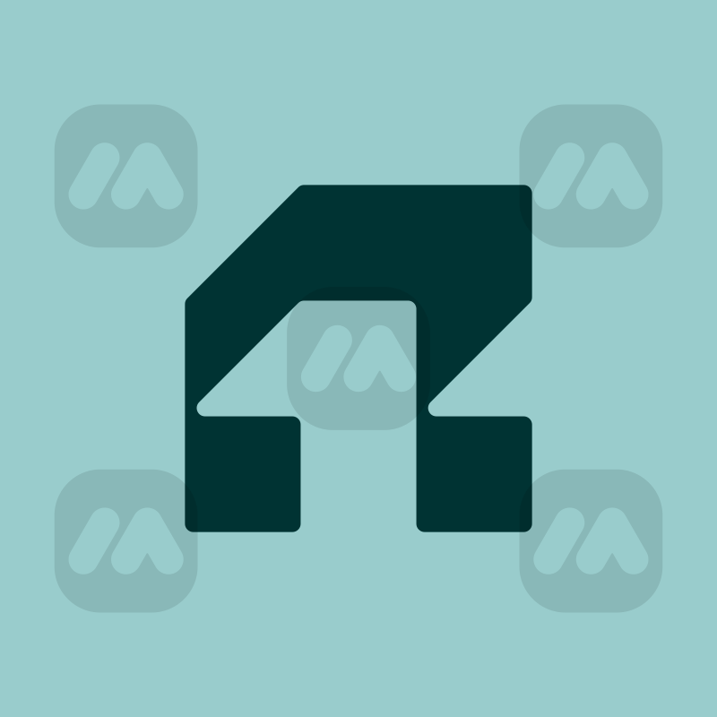 Letter R and Number 1