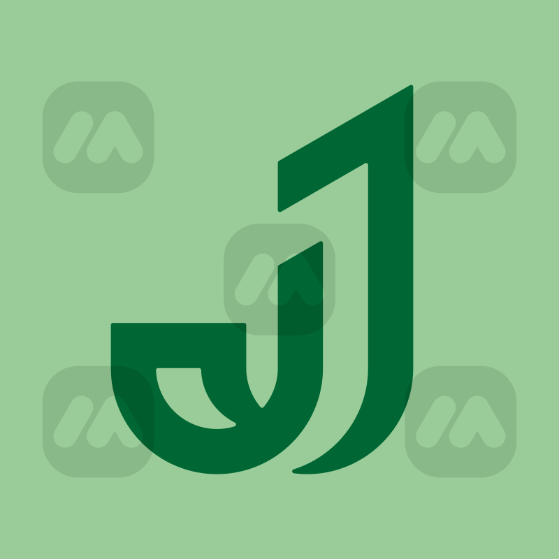 Letter J Outline Monogram Logo