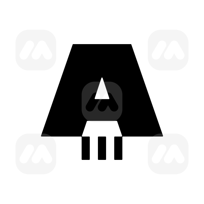 Letter A with Pencil