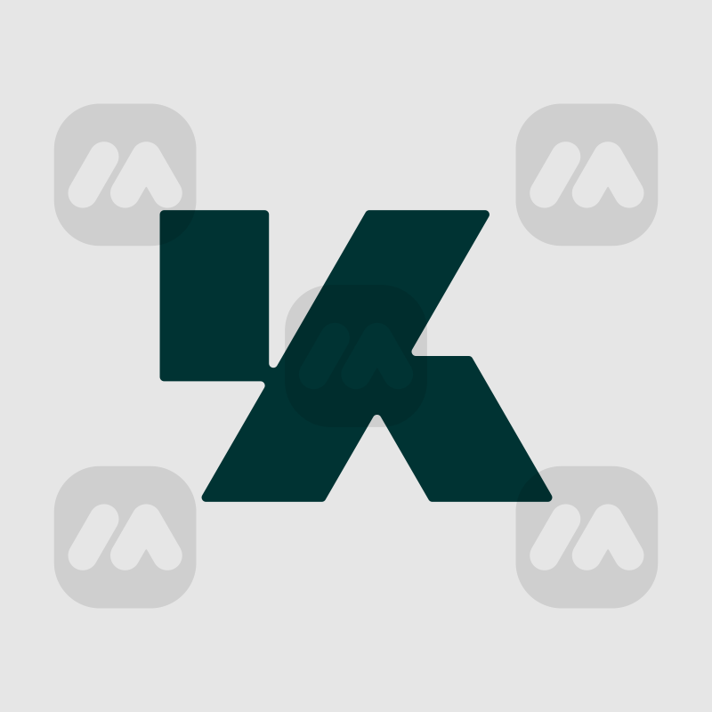 Lettermark K and rooftop logo