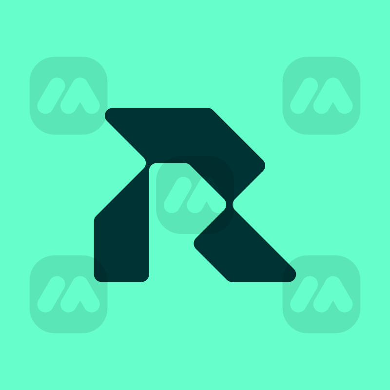 Modern Geometric Letter R Logo