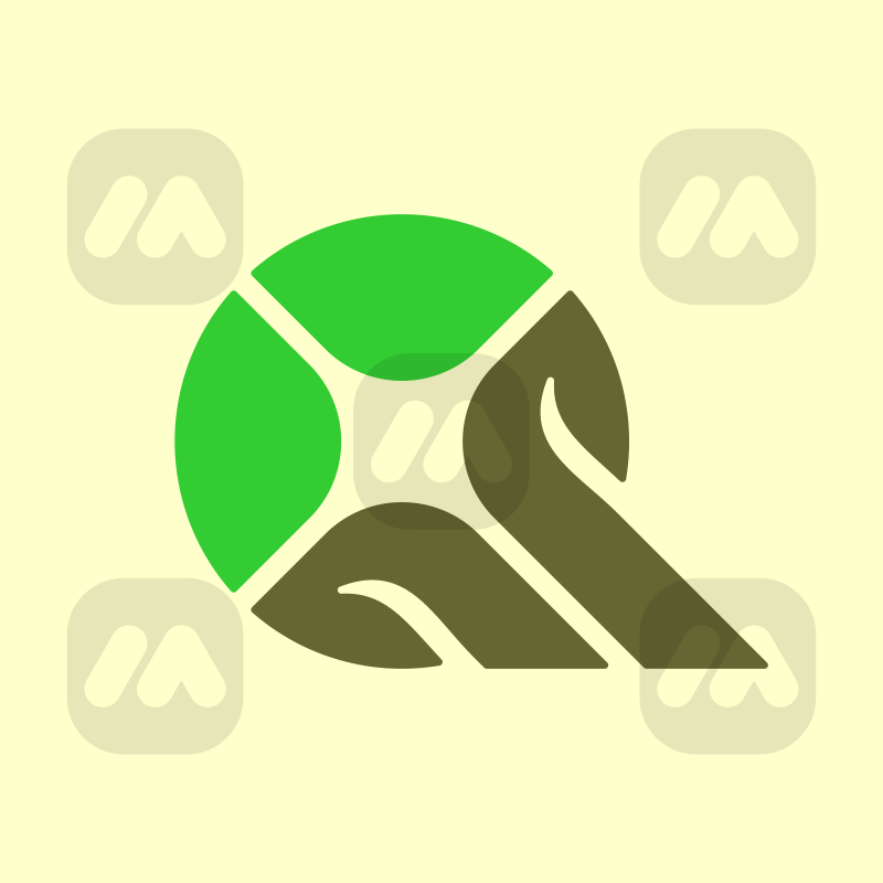 Letter Q and Leaf Monogram Logo