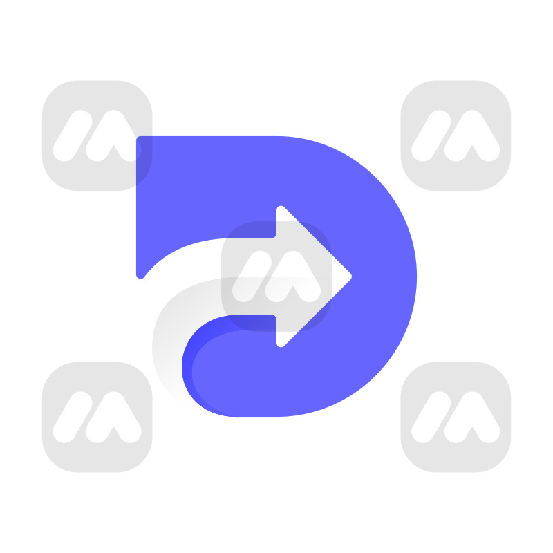 Letter D and Arrow Monogram Logo