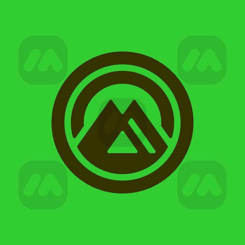 Letter O and Mountain Monogram Logo