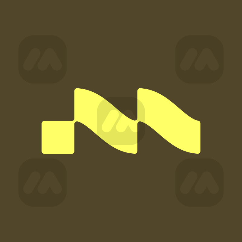Modern Letter M Wave Logo