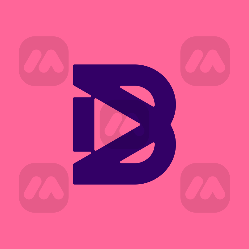 Letter B with Play Button