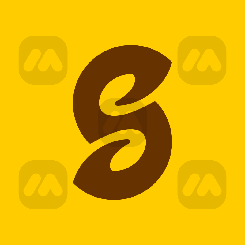 Letter S with Leaf Logo