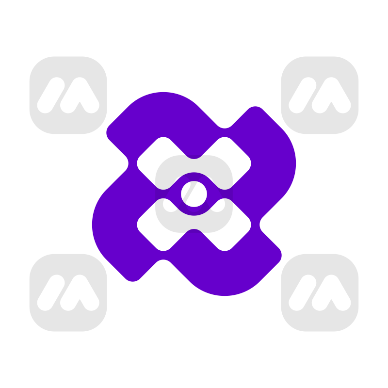 Letter X Digital Monogram Logo