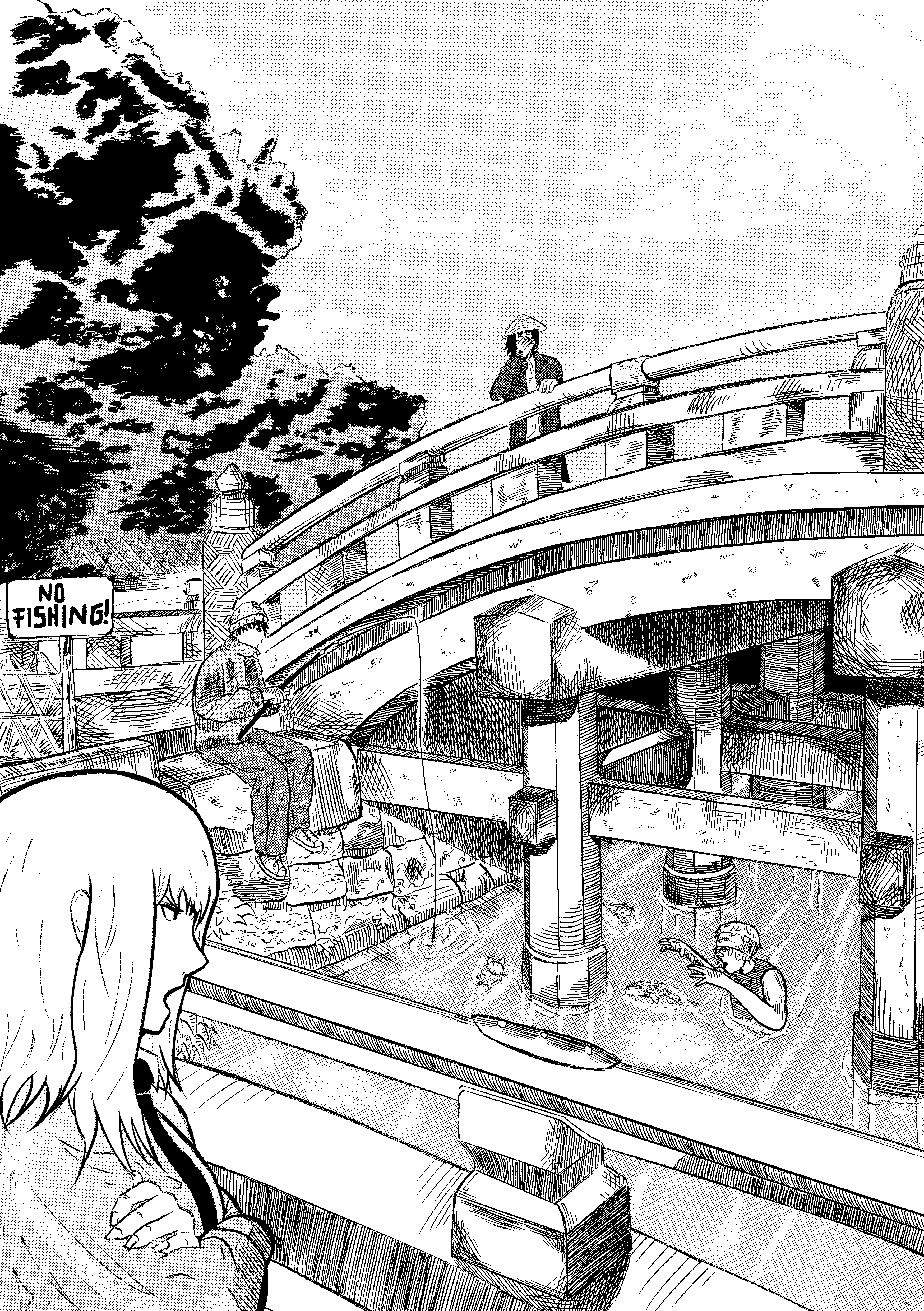 NO FISHING manga print