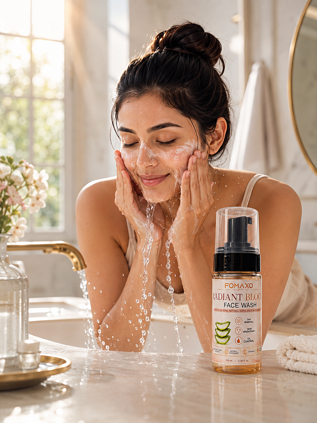 Radiant Bloom Face Wash - Tan Removal & Skin Brightening 