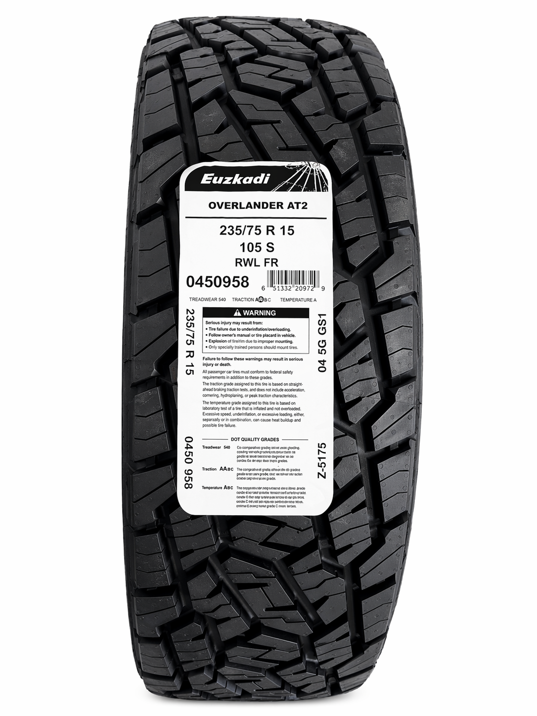 Llanta Euzkadi Overlander AT2 235/75 R15