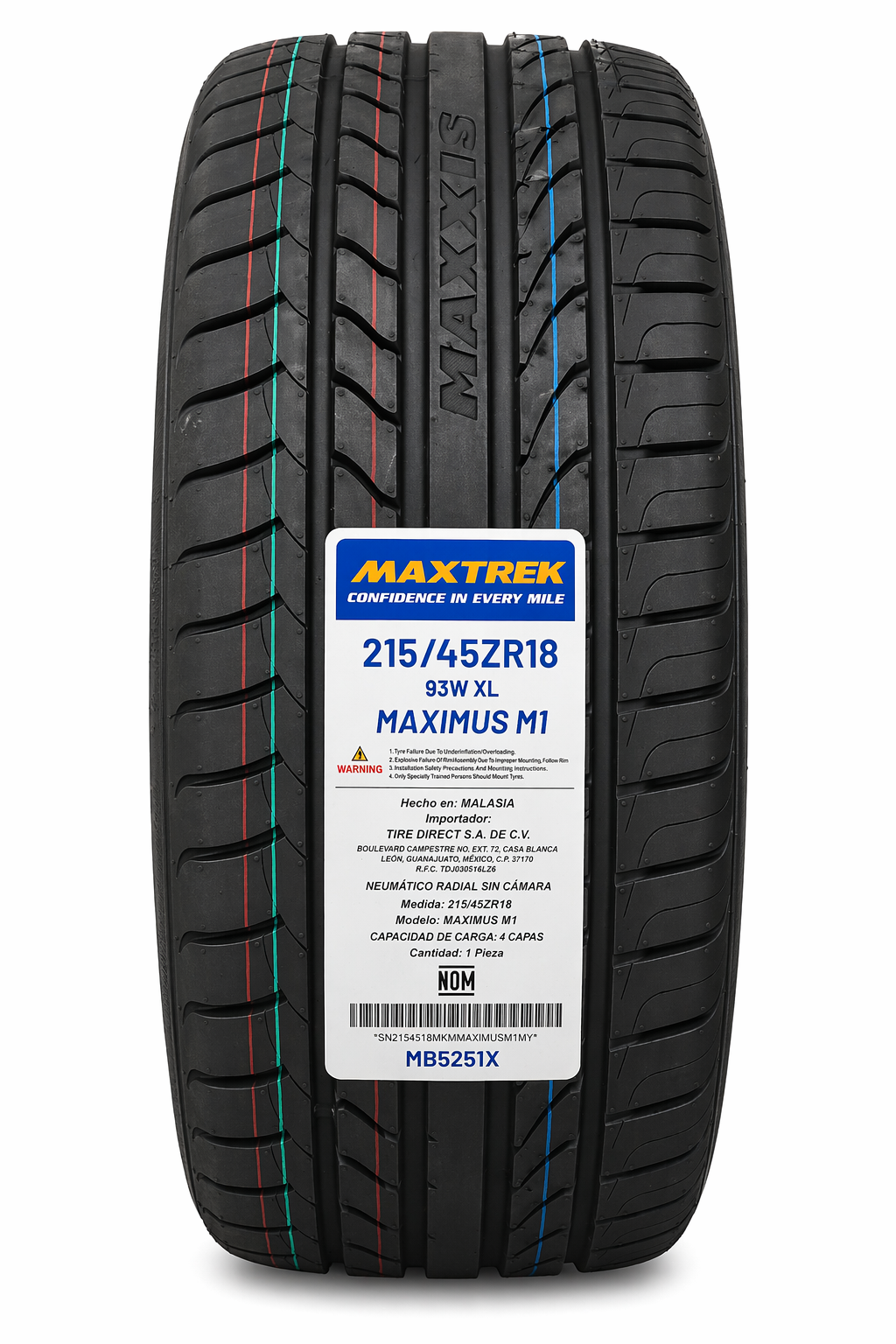 Llanta Maxxis 215/45ZR18 Maximus M1
