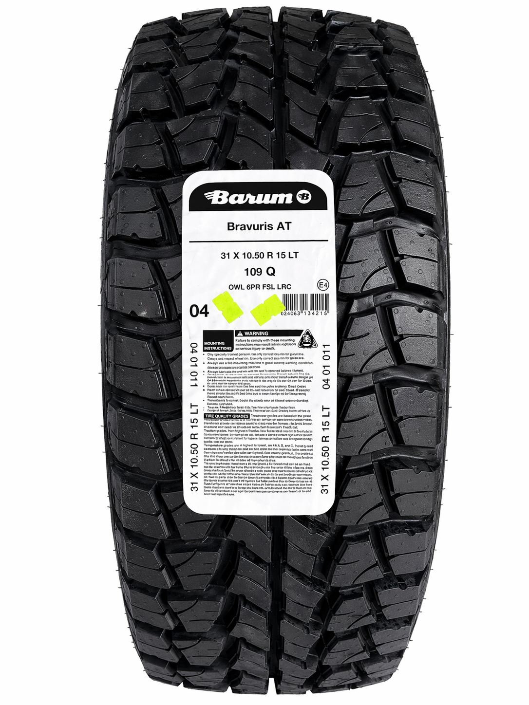 Llanta Barum Bravuris AT 31x10.50 R15 LT