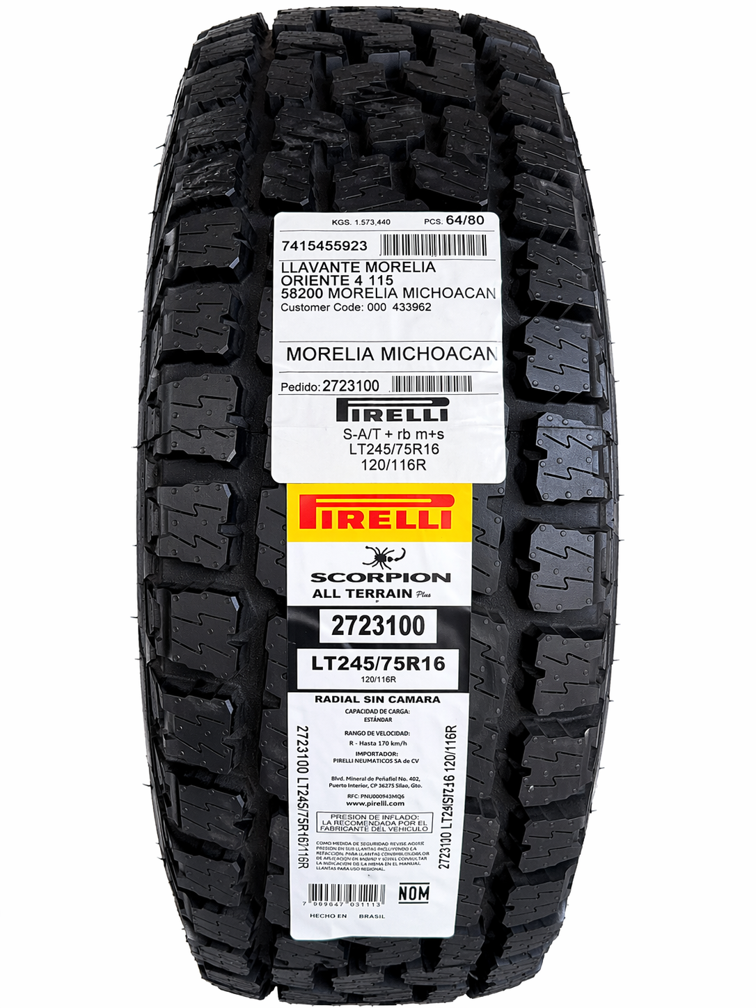 Llanta Pirelli Scorpion All Terrain