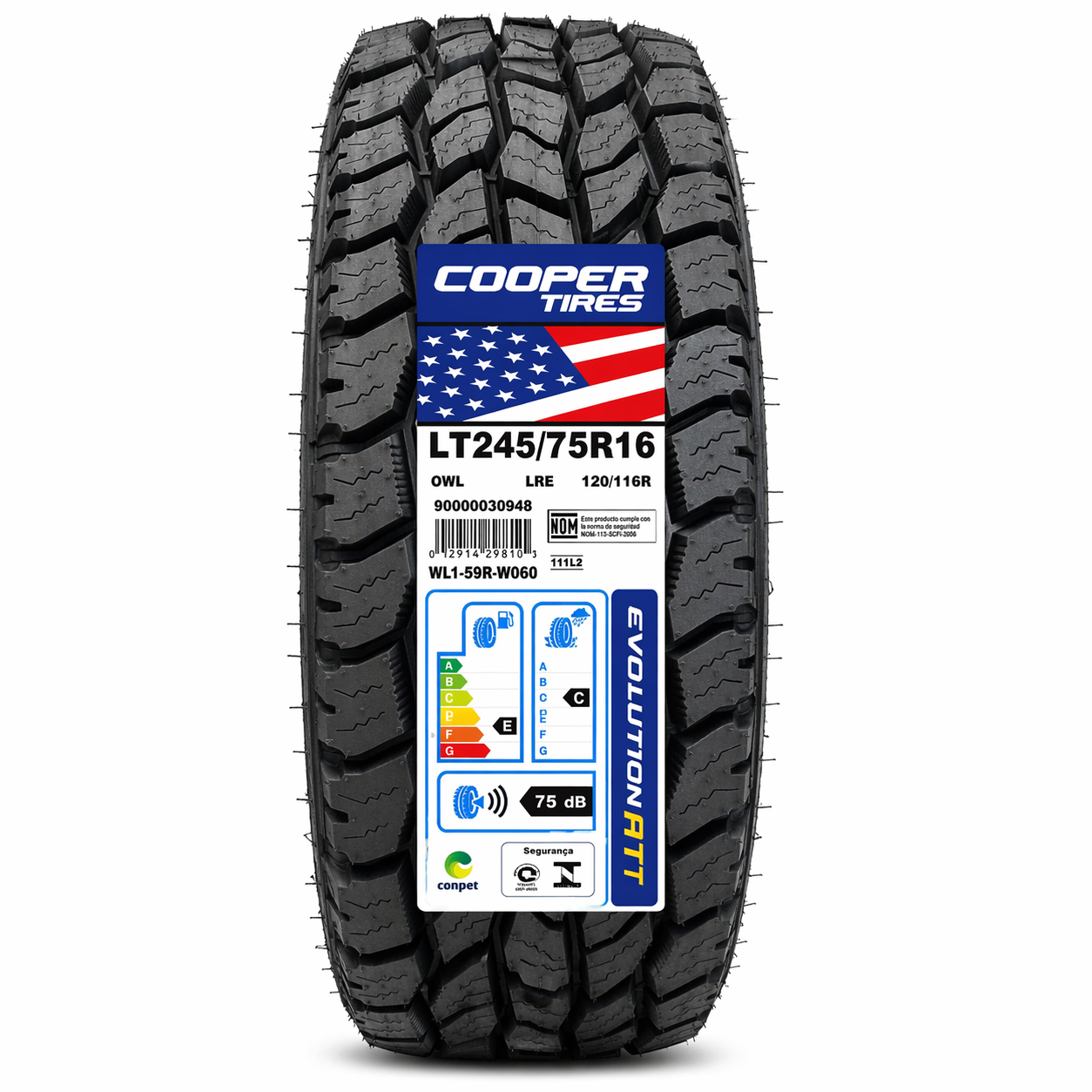 Llanta Cooper Evolution AT LT245/75R16