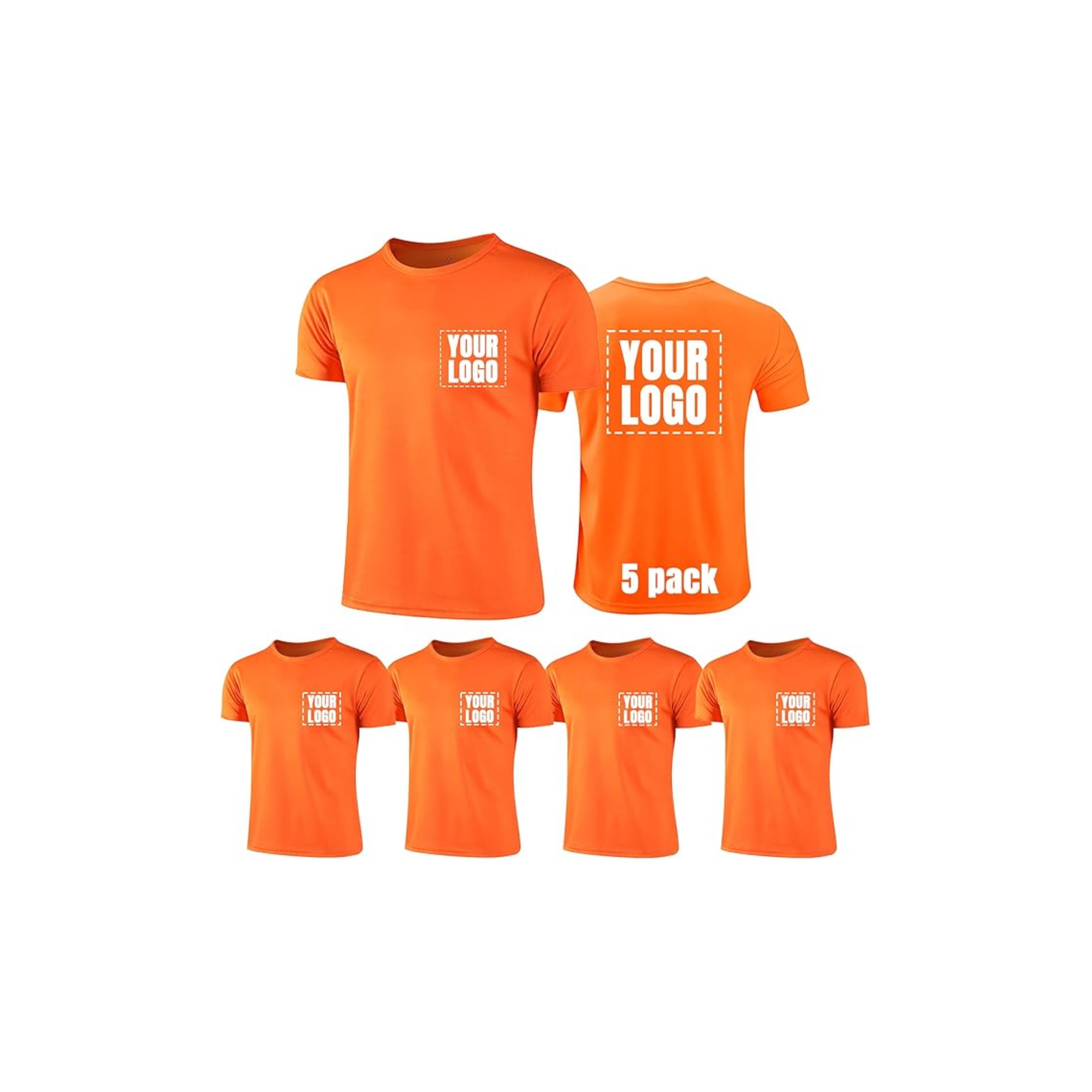 Custom Neon Dri-Fit Short Sleeve T-Shirts 5-Pack