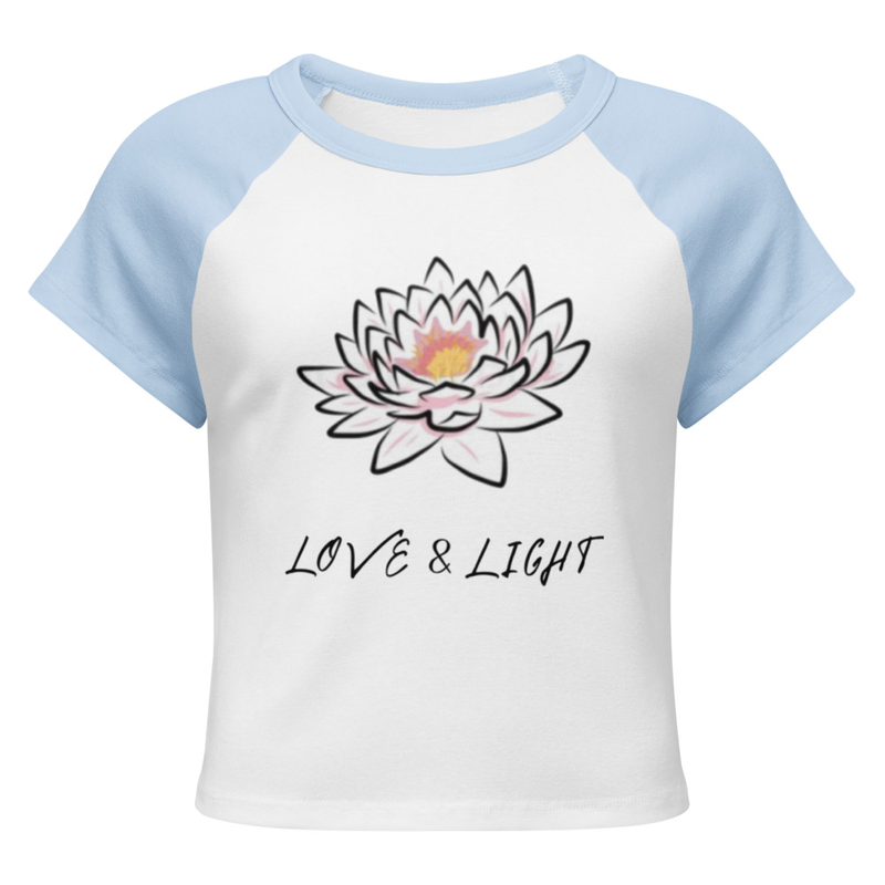  Love & Light Women’s micro rib raglan baby tee